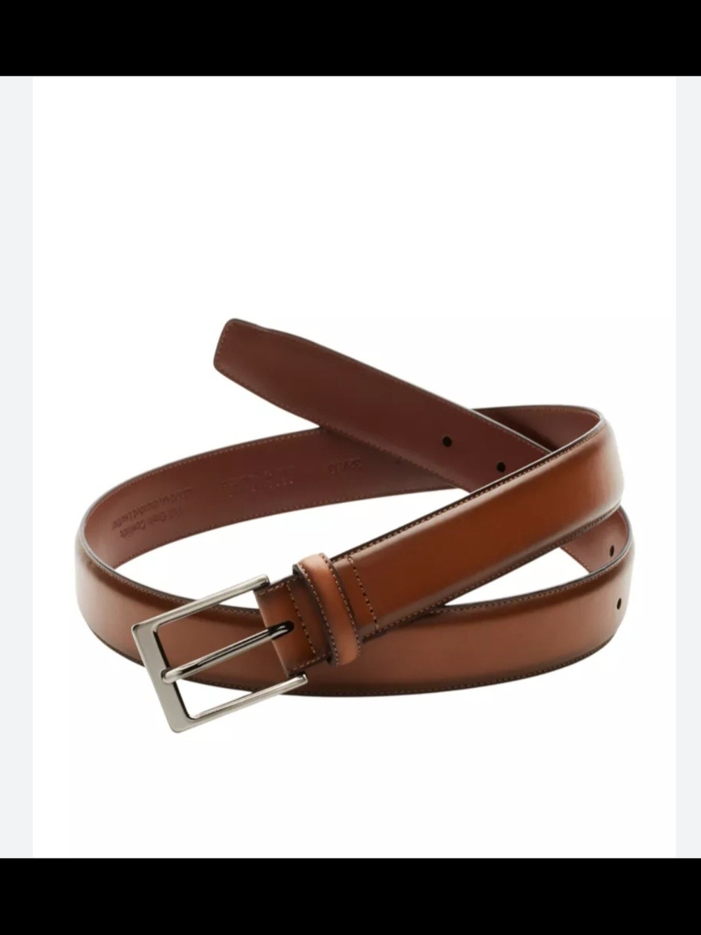 Perry Ellis Portfolio Men's Brown Leather Dress Belt Size 38